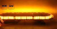 29 pouces à 72 pouces ECE R65 EMC R10 Barre lumineuse LED d'urgence approuvée avec réflecteur 4D Modules LED romains Série TBD7301