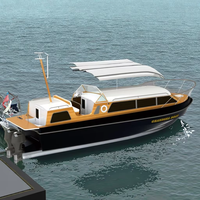 Grandsea 12m VIP fibre de verre coque Yacht bateau de transfert de passagers avec moteur hors-bord pour le transport de travail