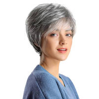 Nouvelle perruque courte quotidienne de haute qualité pour femme africaine, cheveux blonds bouclés, sans colle, pour bonnet en dentelle, avec effet mouillé et styles naturels