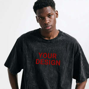 T-<span class=keywords><strong>shirt</strong></span> Vintage oversize con scollo a girocollo stile di base per uomo e donna t-<span class=keywords><strong>shirt</strong></span> morbida traspirante promozionale - Product Image 3