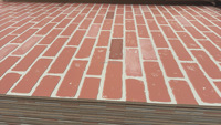 Panneau de briques rouges 4 'X 8' Panneau mural en forme de briques imitatives par MDF pour la décoration intérieure et extérieure
