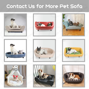Lüks Retro Pet mobilya yumuşak Pet ahşap çerçeve ile çarşaf kedi köpek kanepe - Product Image 6
