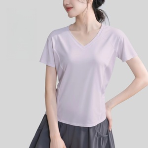 <span class=keywords><strong>เสื้อ</strong></span>ยืดโยคะแขนสั้นสำหรับ<span class=keywords><strong>ผู้หญิง</strong></span> ระบายอากาศได้ดี ดีไซน์<span class=keywords><strong>หลัง</strong></span>ตาข่าย เหมาะสำหรับออกกำลังกาย วิ่งกลางแจ้ง พิลาทิส และโยคะ - Product Image 2