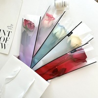 Evergreenwrap Ins Gradient Trapezoid Single Flower Bag Valentijnsdag Qixi Bloemige Geschenkverpakking