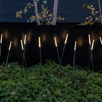 Alta calidad al aire libre Navidad jardín césped paisaje acrílico y acero 24V 1W 2W LED caña luz con punta