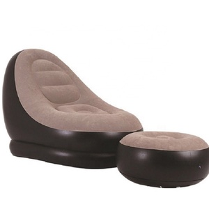 Comfortable <b>Inflatable</b> Lazy <b>Sofa</b> With Footstool for Living Room Bedroom Office <b>Inflatable</b> Air <b>Sofa</b> - Product Image 2