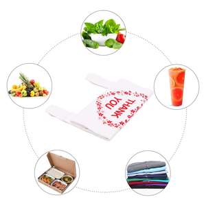 Chinese Factory Price Laminated <b>Material</b> Transparent Printed logo T-shirt Bag for Supermarket Kitchen <b>Packaging</b> - Product Image 4
