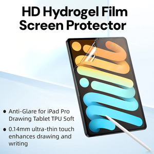 Protection d'écran en <span class=keywords><strong>verre</strong></span> pour iPhone 14 15 13 12 Pro Max, anti-rayures, incassable, film hydrogel TPU transparent HD facile à poser - Product Image 5