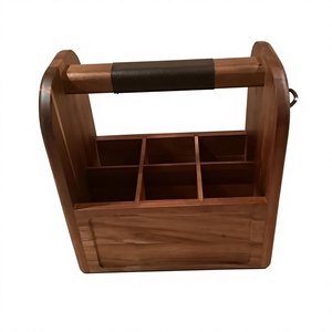 Traditional and Stylish Design Cutlery Holder Solid Wooden Rectangular Shape 6 Compartments Holder <b>Caddy</b> for Hotel & Restaurants - Product Image 1