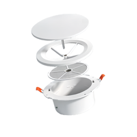 Diffuseur d'air parallèle ABS à clipser pour plafond, sortie d'air frais durable, volume d'air réglable, montage au plafond pour entrepôt extérieur