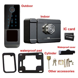 Serrure intelligente Tuya pour porte en bois d'appartement Airbnb, serrure intelligente Ttlock pour porte extérieure en <span class=keywords><strong>fer</strong></span>, serrure de porte électronique à empreintes digitales - Product Image 4