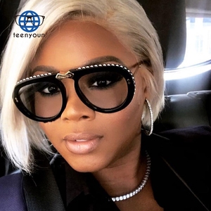 Lunettes de soleil rétro Vintage en diamant, pour hommes et femmes, verres pliables, UV400, à la mode, nouvelle collection 2020 - Product Image 1