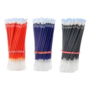 0.5mm 0.38mm Hot Selling Classic Office School Student Erasable Gel Pens Replacement Refill Stationery, Black Blue Red Ink