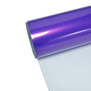 HIGHCOOL Vinilo protector antiarañazos Autocurativo a prueba de UV Cambio de color PVC Car Wrap Boom Cuerpo morado Superficie brillante Car - Product Image 1