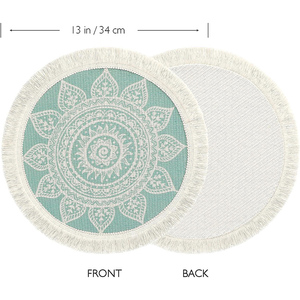 French Vintage Elegance Cotton Handmade Placemat Flower Embroidered with Plaid Style Waterproof Lace Fabric for <strong>Wedding</strong> - Product Image 4