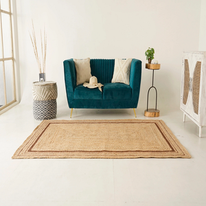 Alfombra nórdica moderna hecha a mano de sisal y yute, antideslizante, impermeable, lavable, Alfombra de área de pila baja para uso doméstico y hotelero - Product Image 2