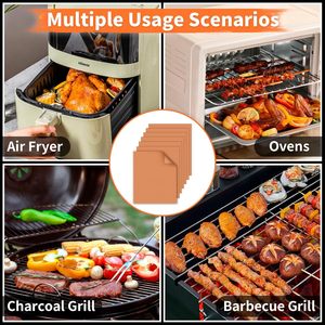 Tapis de cuisson antiadhésifs pour barbecue, robustes, pour grillades, biscuits et four - Product Image 6