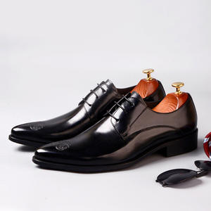 Chaussures de mariage en cuir véritable pour hommes, nouvelle collection, best-seller, semelle en caoutchouc en cuir de vache, chaussures décontractées pour hommes - Product Image 4