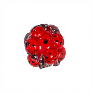 Perline Acriliche Rotonde con Strass AB, Design Adorabile <span class=keywords><strong>Coccinella</strong></span> Rossa, Stile Cartone Animato per Creazioni Fai-da-Te e Bigiotteria - Product Image 5