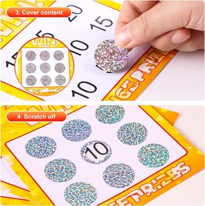 Pegatina de holograma adhesiva para rascar impresa personalizada para <span class=keywords><strong>Cupones</strong></span> de lotería y tarjetas de juego para bodas, regalos nupciales - Product Image 6