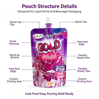 Pochettes souples personnalisées à faible MOQ avec bec verseur pour jus de fruits, boissons liquides et emballages de jus de fruits