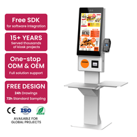Kiosque libre-service autonome OEM pour la commande et le paiement, avec lecteur de codes-barres RFID pour les magasins de détail et les supermarchés