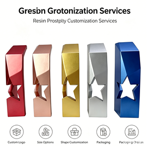 Trofeo de Resina Pulida con Impresión UV y Logotipo Personalizado para Medalla de Honor al Campeón de la Reunión Anual - Product Image 1