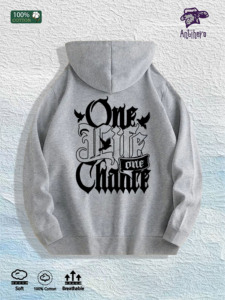 Sudadera con Capucha con Estampado <span class=keywords><strong>One</strong></span> Life <span class=keywords><strong>One</strong></span> <span class=keywords><strong>Chance</strong></span>, 100% Algodón, Almacén de EE. UU., 7 Colores - Product Image 3