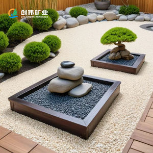 חלק מלוטשת אבנים קטנות עבור גן גן קישוט חצר מודרנית גינון נוף - Product Image 3