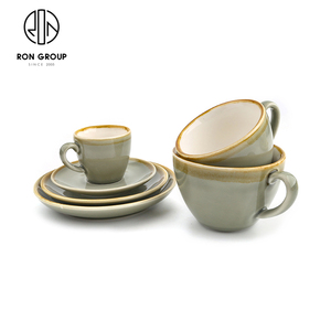 Wholesale Restaurant Cafe Coffee Mugs Colored Glaze Porcelain Espresso Cappuccino <strong>Turkish</strong> Coffee <strong>Tea</strong> Cup <strong>Set</strong> - Product Image 2