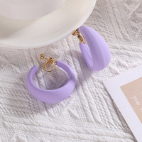 Song Yi OEM à la mode nouveau design couleur bonbon anneau en forme de C clip d'oreille percé pour femmes