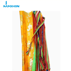 Diez en uno cinco colores 28*35 Cm viento tranquilo caballo satén <span class=keywords><strong>bandera</strong></span> tibetana budista banderas de oración para presentación - Product Image 5