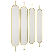 Paravent Rotatif Moderne en Verre Arc-en-ciel et Métal, Style Nordique Minimaliste, pour Séparation Décorative de Salon et Entrée
