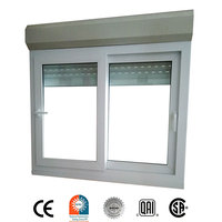 Ventana Corredera de Aleación de Aluminio con Certificación CE, con Persiana Integrada, Aislamiento Acústico, Protección Solar y Privacidad, Ventana Hueca para Construcción de Viviendas