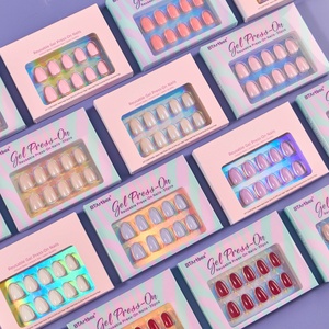 BTArtbox - Uñas Postizas de Lujo Personalizadas al por Mayor, Uñas Falsas de Alta Calidad con Punta Francesa, Juego de Uñas Postizas de Gel Suave - Product Image 1