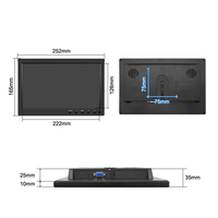 Monitor LCD TFT Industrial OEM de 10.1 Pulgadas con Retroiluminación LED, Resolución de 1024x600, Interfaces VGA, Relación de Aspecto 16:9/16:10