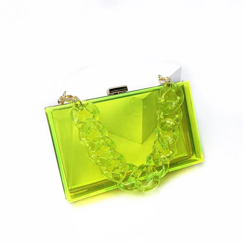 Women Acrylic Clear Purse Cute Transparent Hand Bag Lucite See Through Handbags Evening Clutch