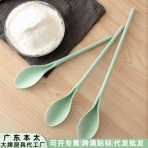 Cuillère à salade à long manche, ensemble de 3 spatules de cuisson en plastique, mini-spatule, outil de cuisine pour mélanger la confiture et la farine - Product Image 5