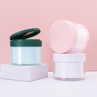 Pots en plastique PET de 150 ml avec couvercles blancs de qualité alimentaire pour crème corporelle, crème visage, cosmétiques, parfum et spa