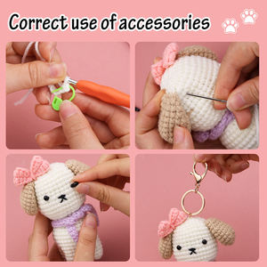 Vente en gros Kit de tricotage pour <span class=keywords><strong>chien</strong></span> mignon fait à la main Jouets de couture et de tissage d'animaux au crochet à faire soi-même pour les activités des enfants - Product Image 5