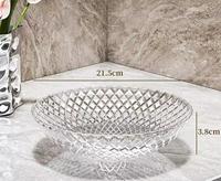 Elegante PET fruit schaal met licht luxe transparant design voor woonkamer fruit, snoep & snacks