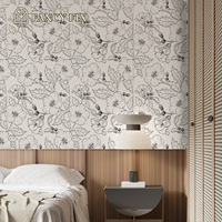 Papier peint autocollant imperméable Hibiscus Syriacus Décoration murale auto-adhésive pour chambre à coucher