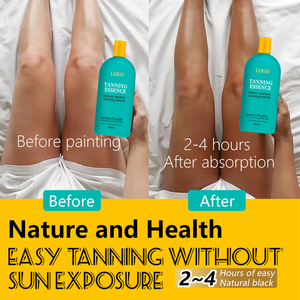 Loción de bronceado corporal para interiores personalizada, loción de bronceado corporal sin sulfato 200ml loción de bronceado natural rápida - Product Image 5