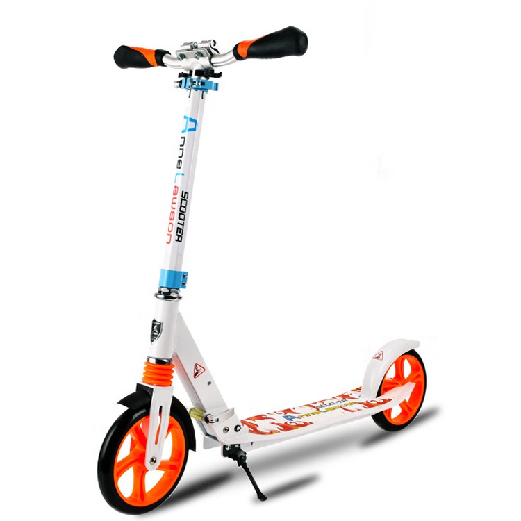 Регулируемая складная алюминиевая передняя подвеска, 200 мм, большие колеса, самокат для взрослых и подростков