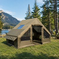 Carpa Inflable Bushcraft Wilderness Airbeam de Seis Metros Cuadrados, Verde Bosque, Oxford 300D, Refugio para Exteriores, Montaje Rápido, 15 kg, Venta al Por Mayor