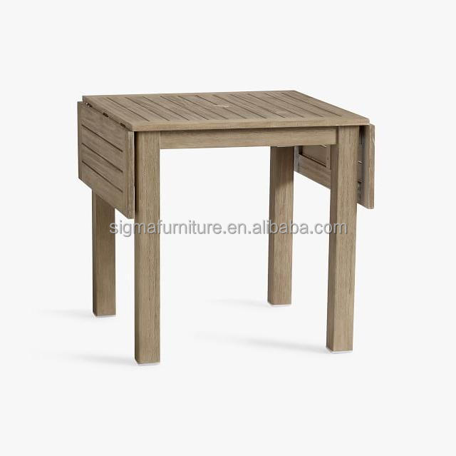 Outdoor garden beach teak solid wood picnic table foldable coffee Stretchable table