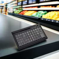 LIF KB60 Totalmente programable 60 TECLAS OPOS/JPOS POS Teclado Keylock y lector de tarjetas de banda magnética para caja registradora