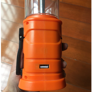 Ngoài trời 5 LED năng lượng mặt trời có thể sạc lại cắm trại ánh sáng tay Crank Dynamo đèn pin với AM/FM Đài phát thanh đèn lồng cho cắm trại - Product Image 5