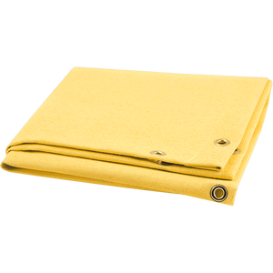 Сварочное противопожарное одеяло HT800, черное золотистое тяжелое покрытое акриловым покрытием сварочное одеяло из стекловолокна с люверсом - Product Image 4