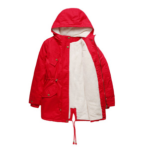 Parka Imbottito in Poliestere <span class=keywords><strong>con</strong></span> Cappuccio, Fodera in Peluche, <span class=keywords><strong>Cappotto</strong></span> Invernale Casual e Caldo per Signore e Donne - Product Image 5